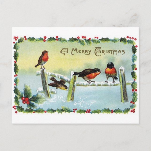 Reproduction Vintage Christmas Postcard (Front)