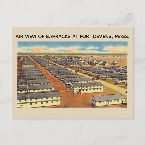 Reproduction Vintage Postcard Fort Devens Mass