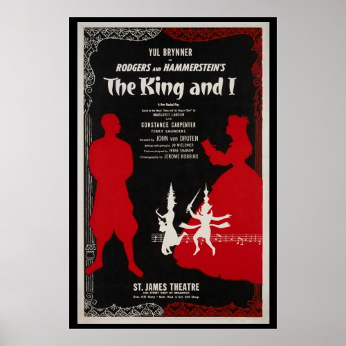 Reproduction Vintage poster The King and I