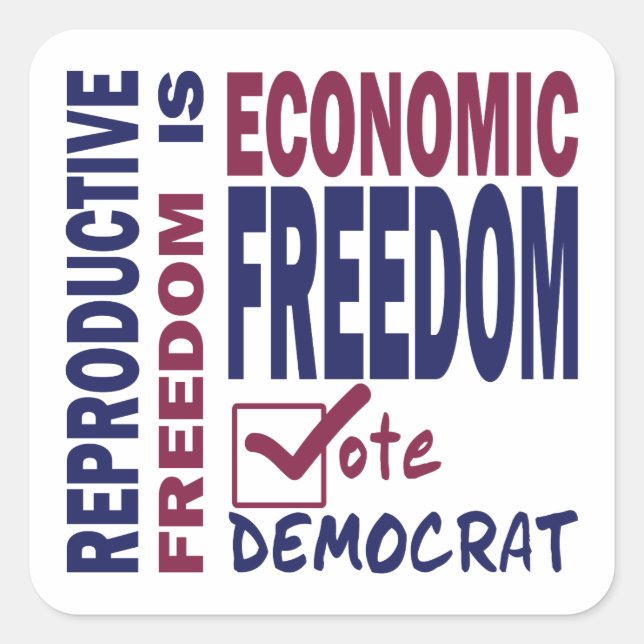 Reproductive Freedom Square Sticker (Front)