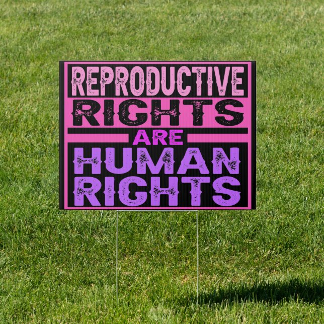 Reproductive rights Are Human Rights, Pro-Choice Sign (Insitu)