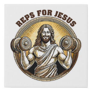 Reps for Jesus Faux Canvas Print