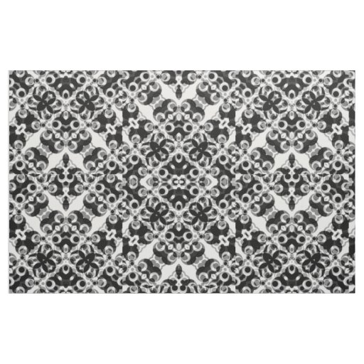 Repsycle Black White Geometric Pattern Fabric
