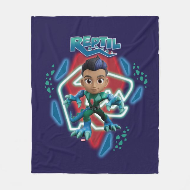 Reptil Glowing Character Art Fleece Blanket (Front)