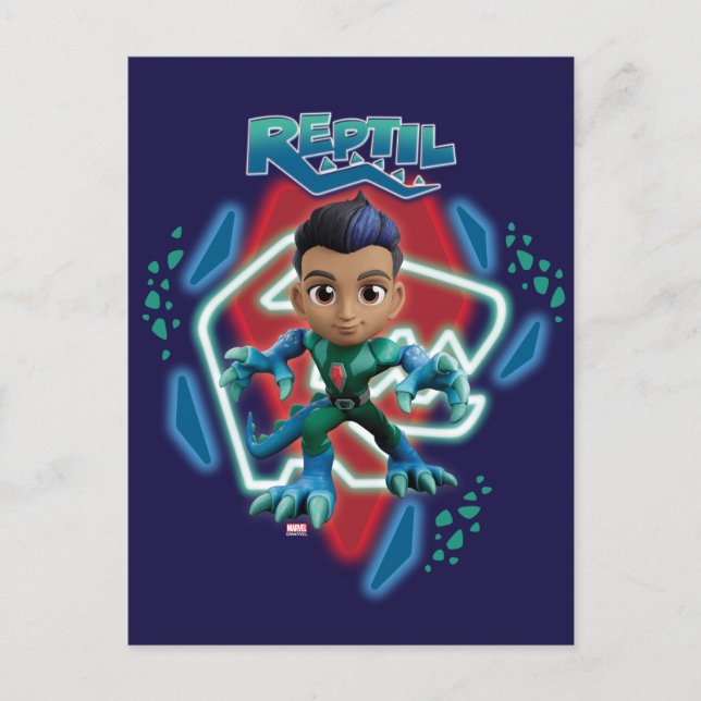 Reptil Glowing Character Art Postcard (Front)