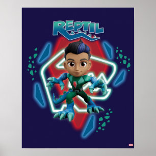 Reptil Glowing Character Art Poster
