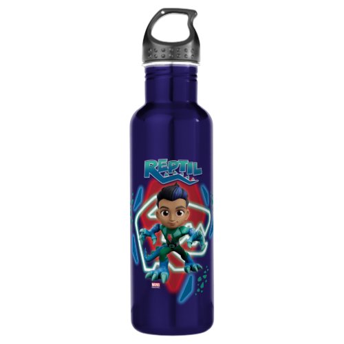 Reptil Glowing Character Art Stainless Steel Water Bottle
