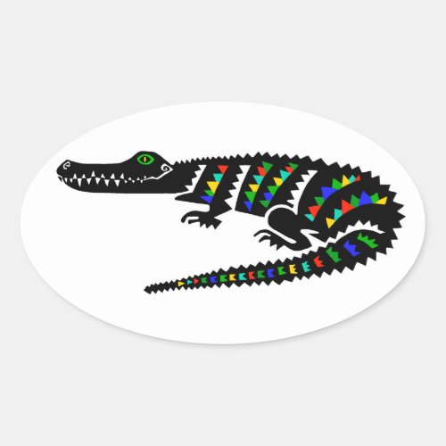 Reptile _  American CROCODILE_ Nature _ Wildlife _ Oval Sticker