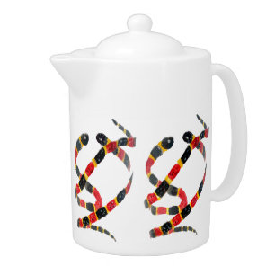 Reptile Art Coral Snakes Teapot
