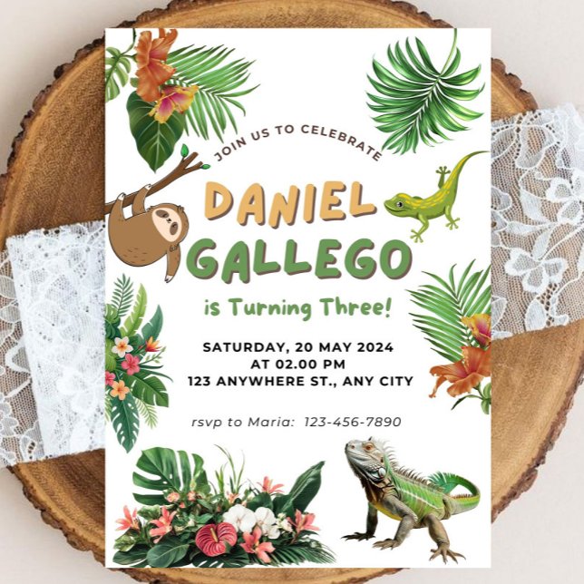 Reptile Birthday Invitation (Creator Uploaded)