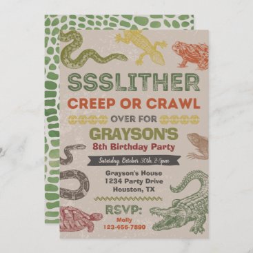 Reptile Birthday Invitation | Reptile Party