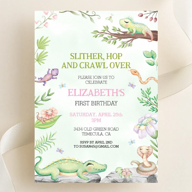 Reptile Birthday Party Invitation (Creator Uploaded)