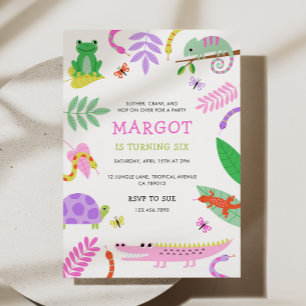 Reptile Birthday Party Invitation