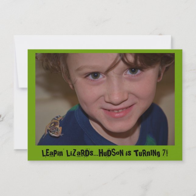 Reptile Birthday Party Invitation (Front)