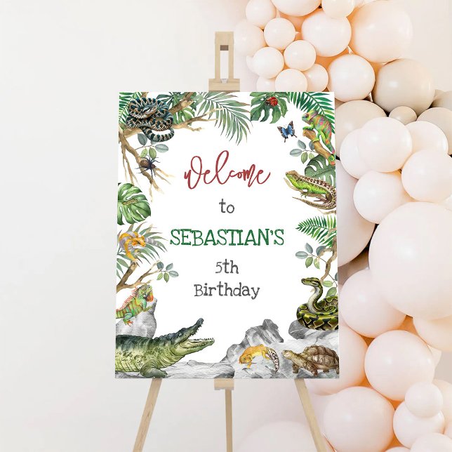 Reptile Birthday Welcome Sign (Creator Uploaded)