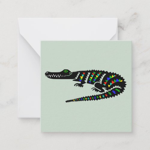Reptile _  CROCODILE _ Wildlife _ Nature _Green Note Card