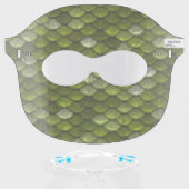 Reptile Dragon Scales Face Shield (Front w/Glasses)