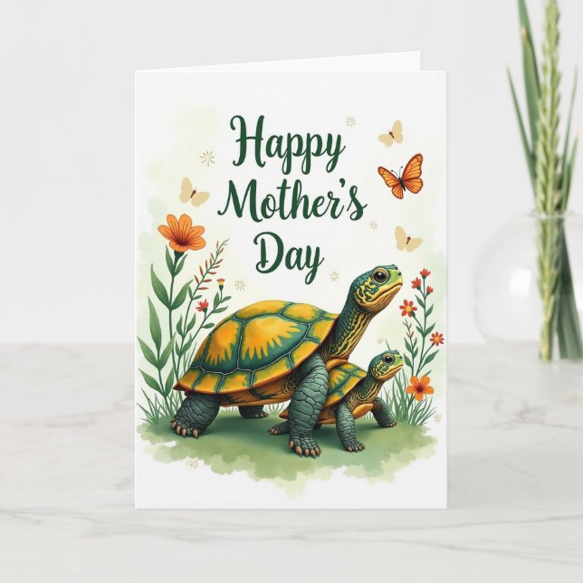 Reptile Family Mothers Day Card (Front)