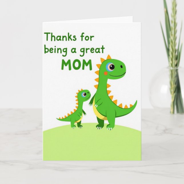 Reptile Great Mom Thanks Card (Front)