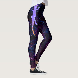 Reptile Inspired vibrant purple gecko Leggings