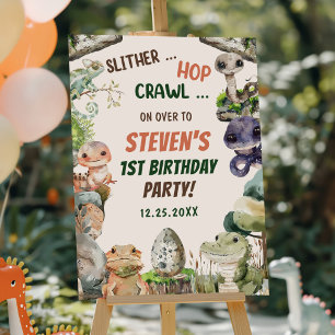 Reptile Kids Birthday Party Foam Board