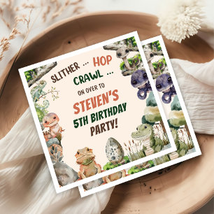 Reptile Kids Birthday Party Napkins
