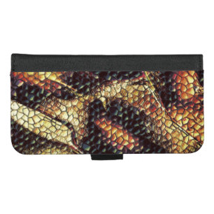 Reptile leather with yellowish and brown stains? iPhone 8/7 plus wallet case
