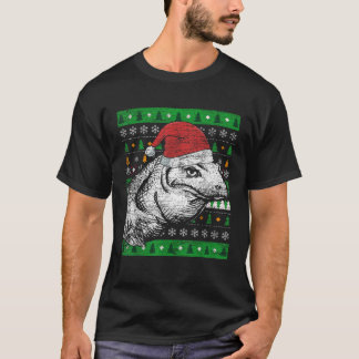 Reptile Lizard Gifts Ugly Christmas Komodo Dragon T-Shirt