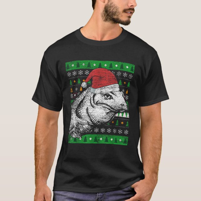 Reptile Lizard Gifts Ugly Christmas Komodo Dragon  T-Shirt (Front)