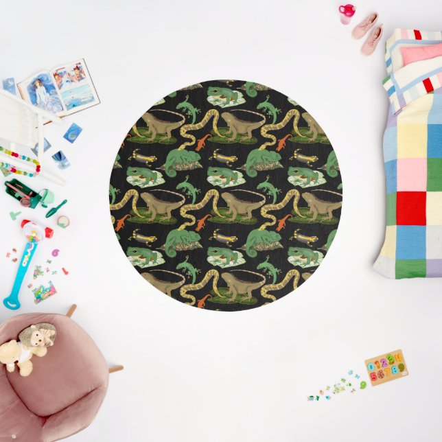 Reptile, Lizards & Amphibians Kids Bedroom Rug (Insitu (Babyroom))