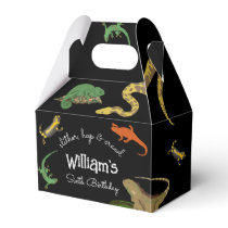 Reptile, Lizards & Amphibians Kids Birthday Favor Boxes
