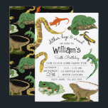 Reptile, Lizards & Amphibians Kids Birthday  Invitation<br><div class="desc">A unique, hand drawn reptile, lizards and amphibians design featuring chameleons, snakes, lizards, iguanas, frogs and much more. A great design for kids reptile birthday themes and petting zoo parties. An ideal "slither, hop and crawl" kids reptile birthday party design for anyone who loves reptiles, lizards, amphibians, herpetology and cute...</div>