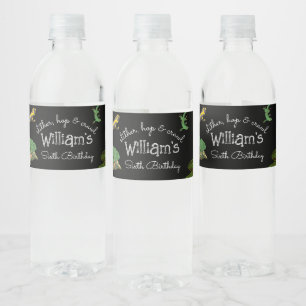 Reptile, Lizards & Amphibians Kids Birthday Water Bottle Label