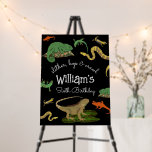 Reptile, Lizards Amphibians Kids Birthday Welcome Foam Board<br><div class="desc">A unique, hand drawn reptile, lizards and amphibians design featuring chameleons, snakes, lizards, iguanas, frogs and much more. A great design for kids reptile birthday themes and petting zoo parties. An ideal "slither, hop and crawl" kids reptile birthday party design for anyone who loves reptiles, lizards, amphibians, herpetology and cute...</div>
