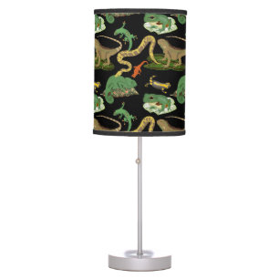 Reptile, Lizards & Amphibians Pattern Table Lamp
