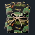 Reptile, Lizards & Amphibians Pattern Wrapping Paper Sheets<br><div class="desc">A unique,  hand drawn reptile,  lizards and amphibians design featuring chameleons,  snakes,  lizards,  iguanas,  frogs and much more. A great design for kids reptile party themes and children's bedroom decor. An ideal gift for anyone who loves reptiles,  lizards,  amphibians,  herpetology and cute hand drawn illustrations.</div>