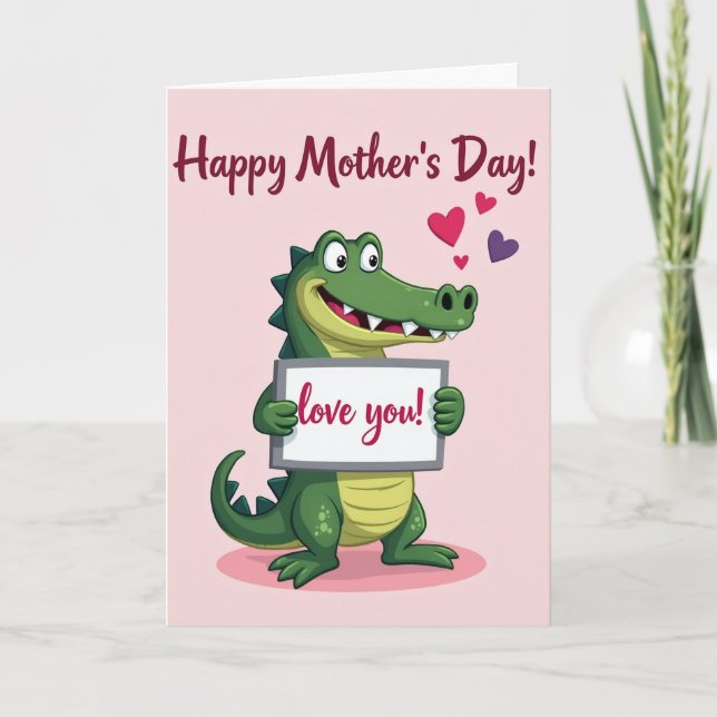 Reptile Love Mothers Day Card (Front)