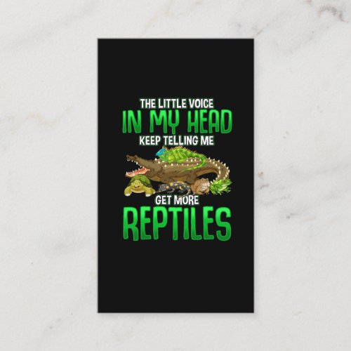 Reptile lover Gifts snake frog and turtle owner Business Card