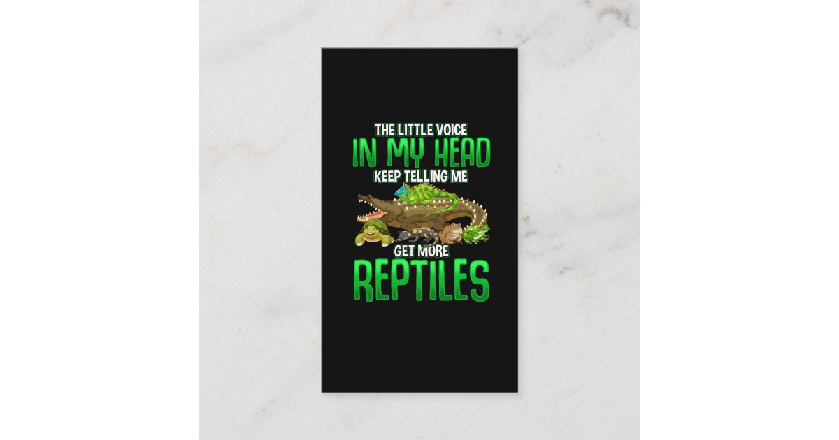 Reptile lover Gifts snake frog and turtle owner Business Card | Zazzle