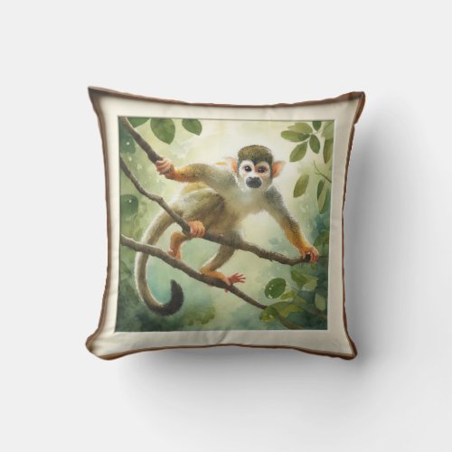 Reptile Majesty Iguana in the Green REF157 _ Water Throw Pillow