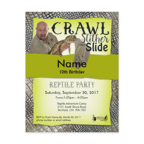 Reptile Party Invitations On-Site Party