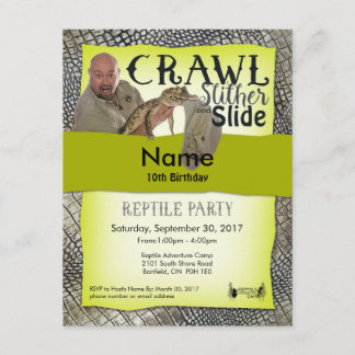 Reptile Party Invitations On-Site Party