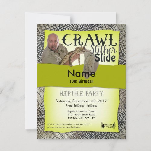 Reptile Party Invitations On_Site Party