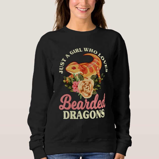 Reptile Quote Just A Girl Who Really Loves Bearded Sweatshirt (Front)