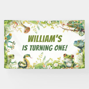 Reptile Show Birthday Party Banner