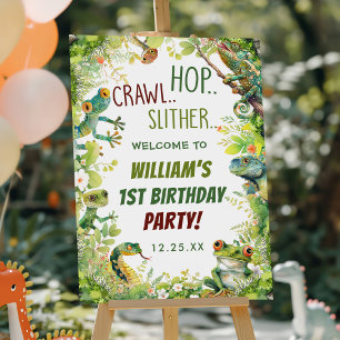 Reptile Show Birthday Party Foam Board