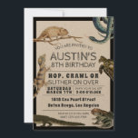 Reptile Show Birthday Party Invitation<br><div class="desc">Looking for birthday party ideas or a camp experience your kids will never forget? Live animal, reptile and science shows are sure to be crowd pleasers!! Did you know there is something called a legless lizard? That geckos can lick their eyes? Or that turtles and tortoises can’t take off their...</div>