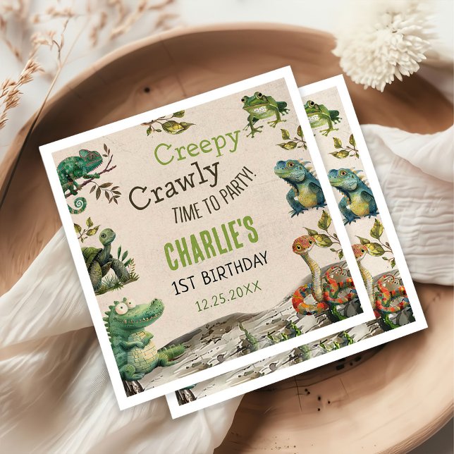 Reptile Show Birthday Party Napkins (Creator Uploaded)