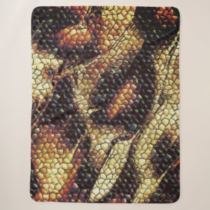 Reptile skin with yellowish and dark spots?  sherpa blanket