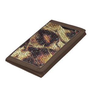 Reptile skin with yellowish and dark spots? tri-fold wallet